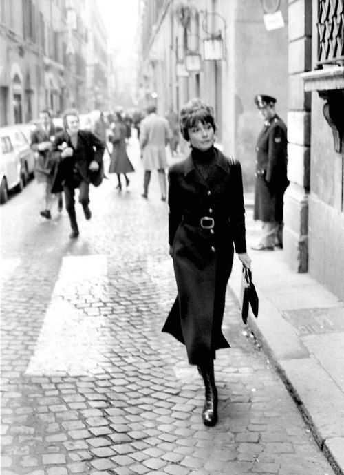 HIGHER FEES APPLY. Audrey Hepburn in Rome in 1970.